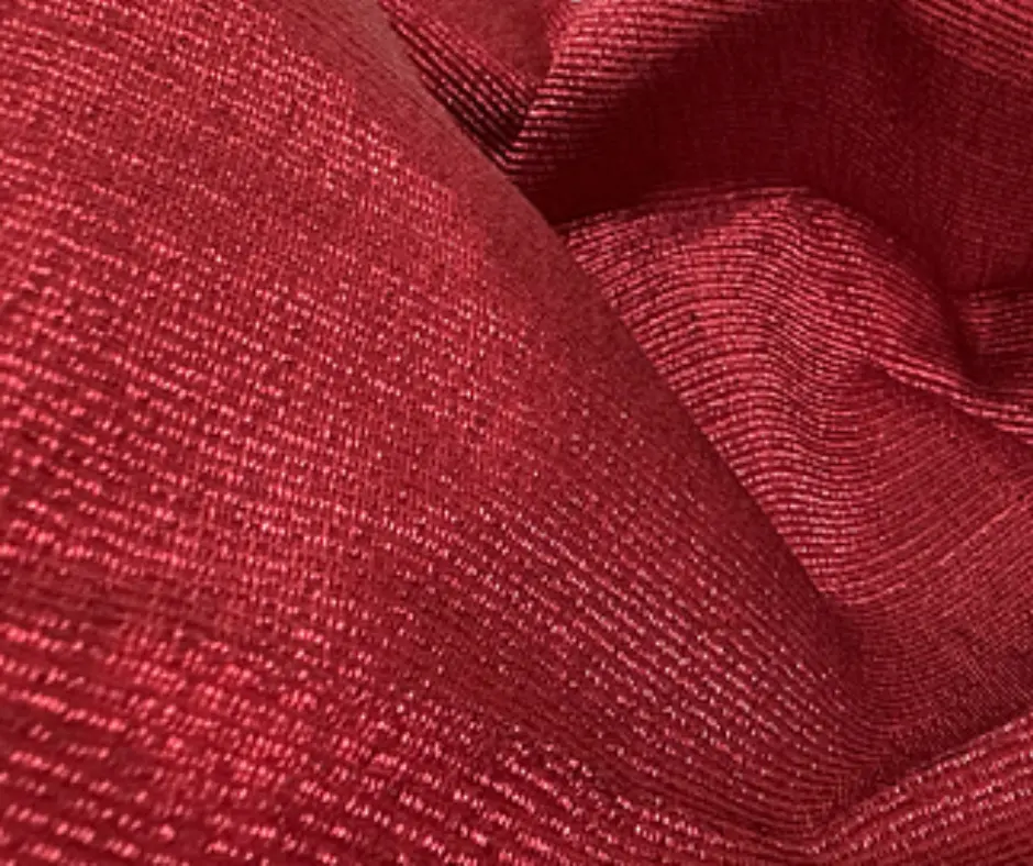 Beautiful red polycotton Metallic Aso Oke by Woven Market Africa