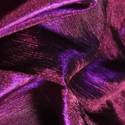 purple and scarlet mixed Multi-tone Iridiscent Aso Oke by Woven Market Africa